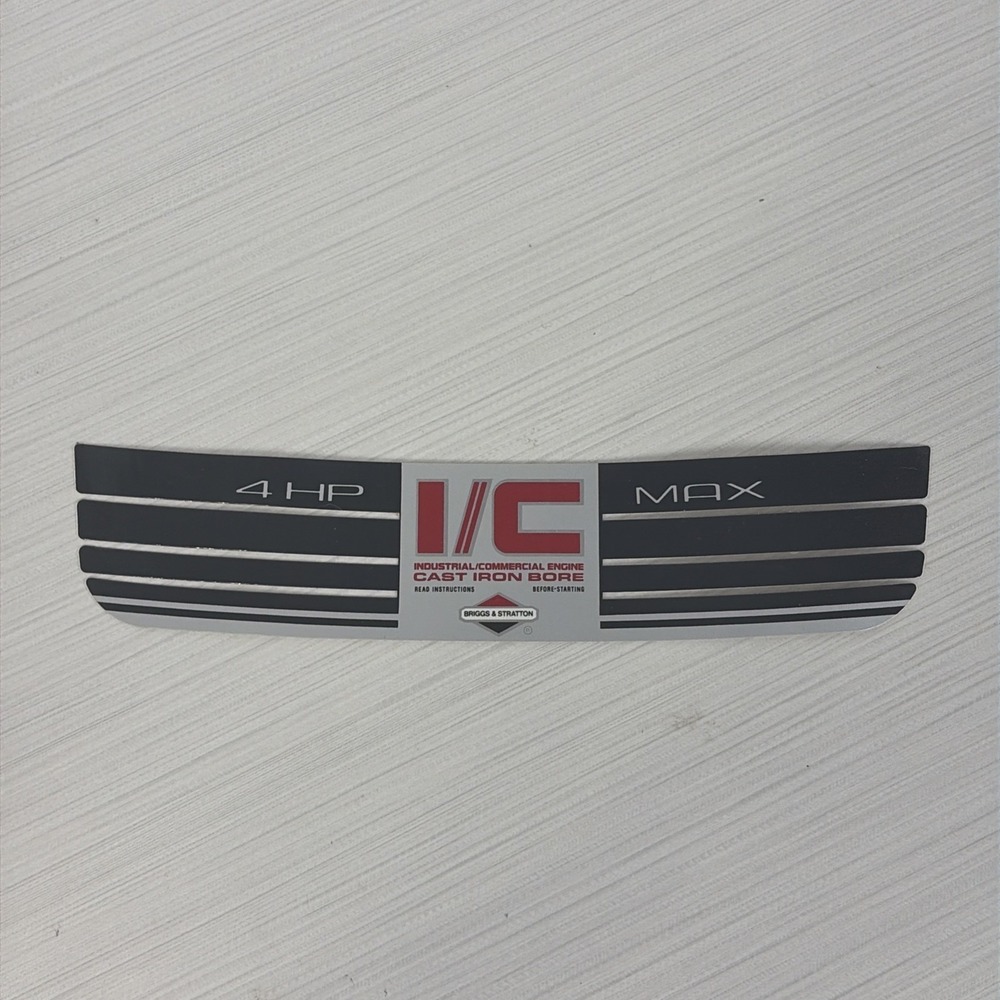 Briggs And Stratton Decal 4 HP MAC I/C Cast Iron Bore Sticker Decal